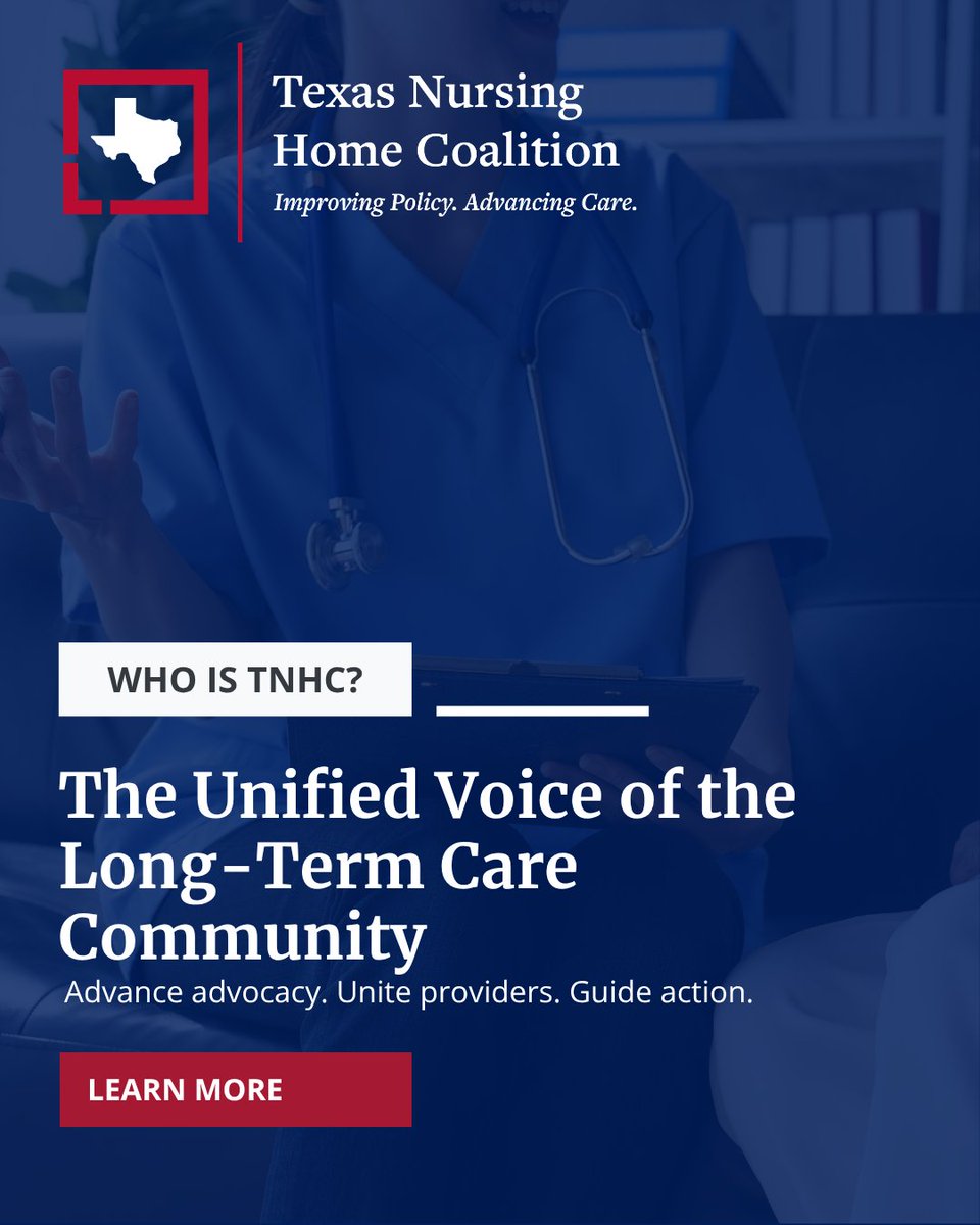 TXNHCoalition's tweet photo. TNHC represents the unified voice of approximately 800 nursing homes caring for over 60,000 long-term care residents across Texas each day. TNHC marks the first and largest consolidation of for-profit nursing homes in Texas. https://t.co/TJ1jZOSfLt https://t.co/2msrEf4Hsa