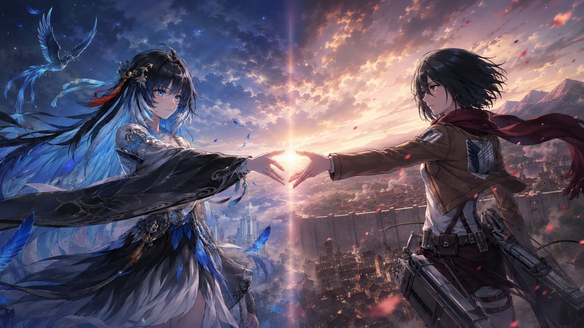 _TopazVT's tweet photo. Yangyang and Mikasa✨🐦
#WatheringWaves #YangyangXuanling https://t.co/lsfAqq5Vgw