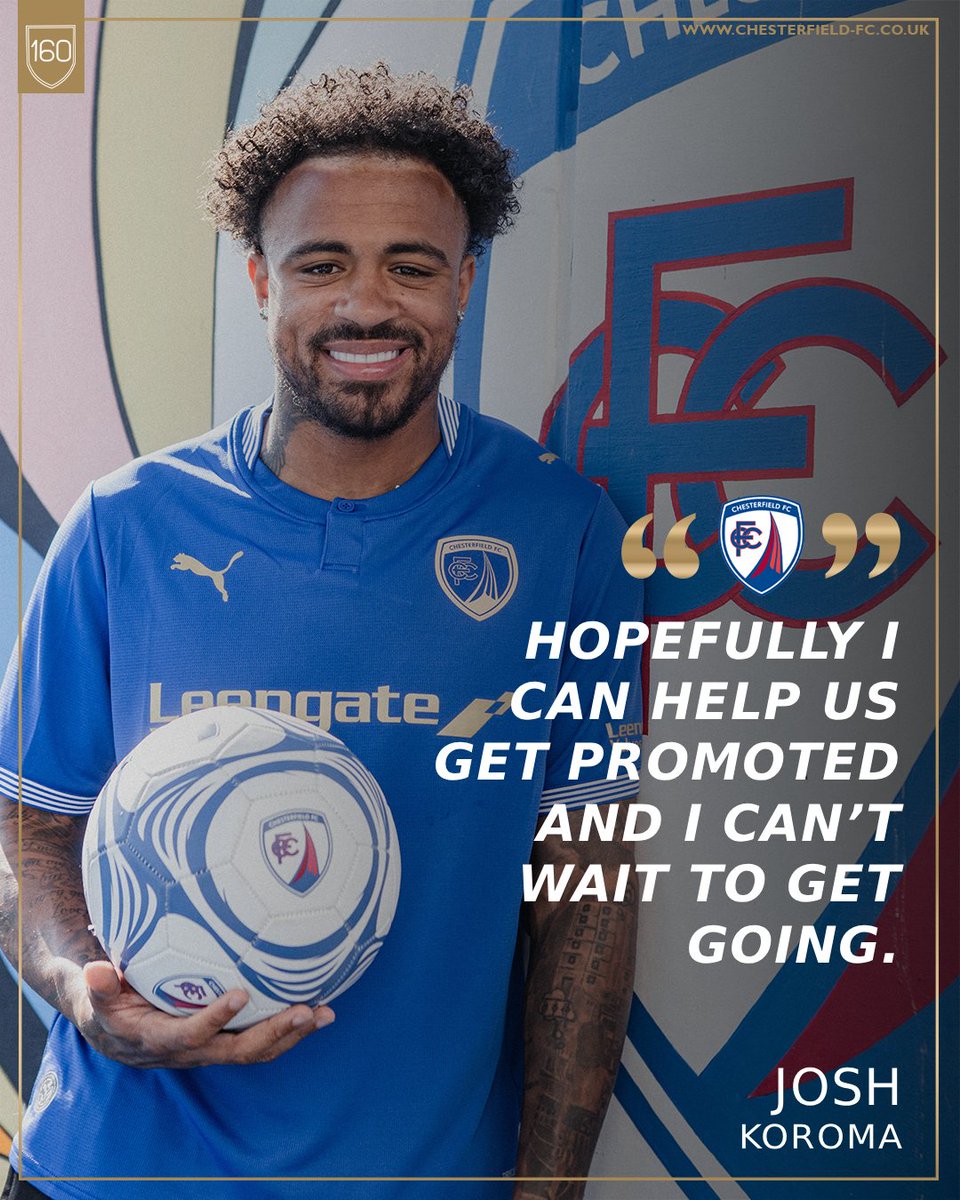 ChesterfieldFC's tweet photo. Looking forward to seeing you out on the pitch, Josh 👊💙

#Spireites https://t.co/r8N79aWT1K