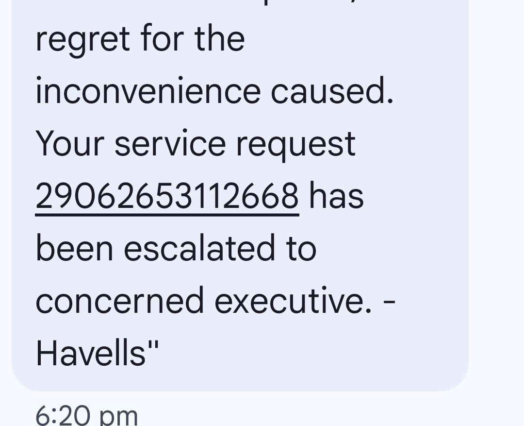 AmitTri68435699's tweet photo. @havellsindia pls can u solve this problem. https://t.co/i6ievsLuXw
