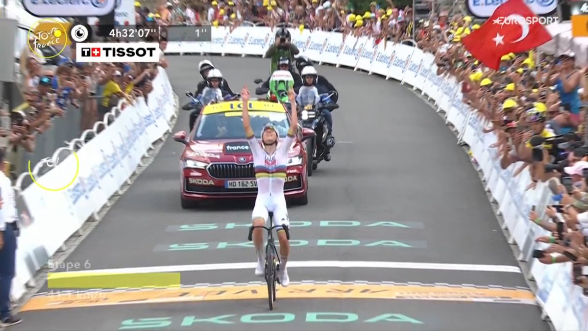 faustocoppi60's tweet photo. TADEJ POGACAR (UAE TEAM EMIRATES XRG) WINS STAGE 6 OF TOUR DE FRANCE IN GAVARNIE-GEDRE AFTER AN INCREDIBLE 43 KM SOLO RAID IN THE PYRENEES! 👏🇸🇮 We already got our answer, nobody can stop him also this year. GRANDE POGI! 

#TDF2026 https://t.co/9ISD9glYoK