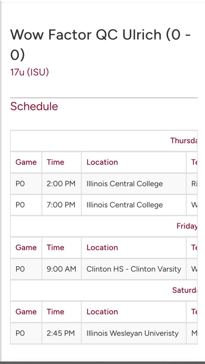 MasonLaleman's tweet photo. Very excited to get back on the field with my guys to compete after a week off from games. Below is our schedule. https://t.co/ntmdq8Allo