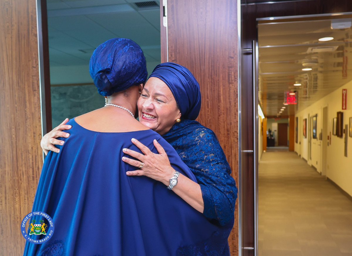 Ladyfatimabio's tweet photo. Today, at the United Nations office in New York, it was an honour to have a warm and sisterly conversation with my dear sister, Amina Mohammed, Deputy Secretary-General of the United Nations.

Our discussion focused on advancing opportunities for women’s employment and strengthening our collective commitment to ending child marriage globally, ensuring that every girl has the opportunity to grow, learn, and reach her full potential.

My dear sister has been a steadfast advocate and valued supporter of my Hands Off Our Girls campaign from its inception. Her unwavering commitment to the rights and empowerment of women and girls continues to inspire our shared vision for a more just and equitable world.

Together, we reaffirmed our commitment to working in partnership to protect the rights of women and girls and to create lasting opportunities that will transform lives for generations to come.

FMB.