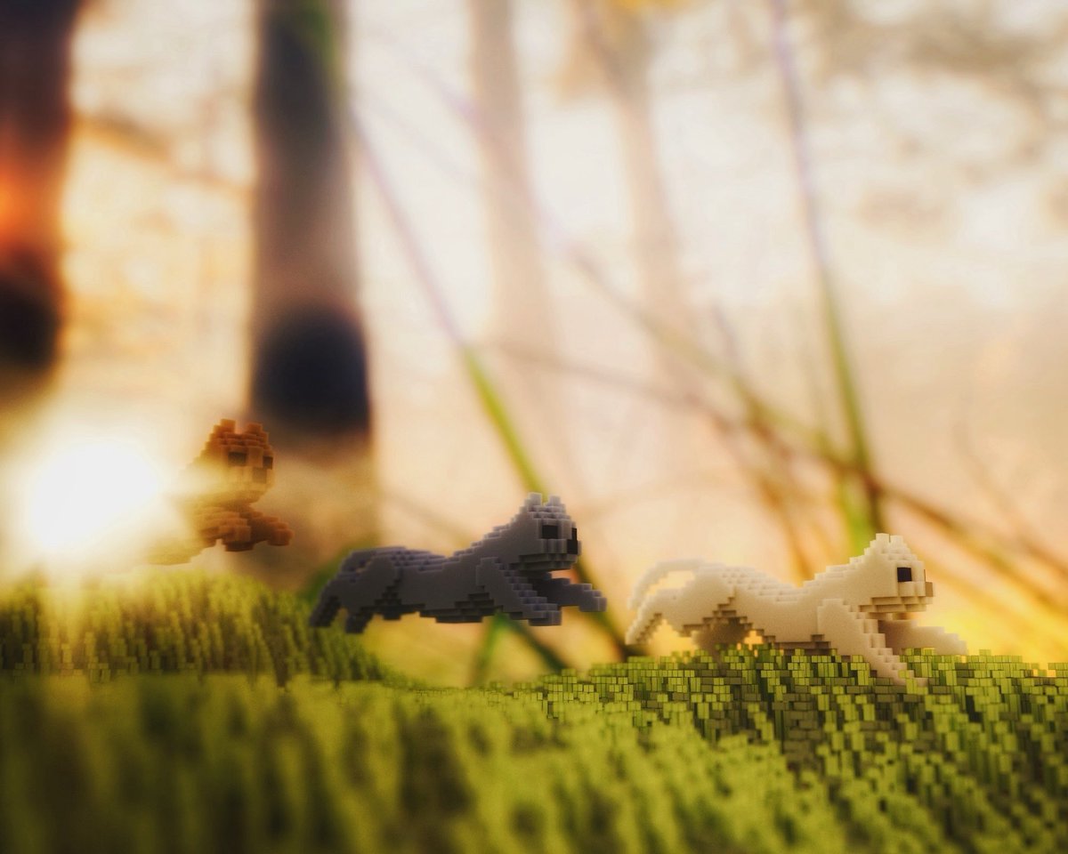 androidarts's tweet photo. Tiny voxels. Endless charm.
Three little #cats sprinting through a sunlit forest. I really enjoy how much personality you can squeeze into just a few hundred cubes. Made with MagicaVoxel by @ephtracy
#VoxelArt #MagicaVoxel #3DArt #IndieGameDev #DigitalArt #NatureArt https://t.co/7NCvKw2zTA