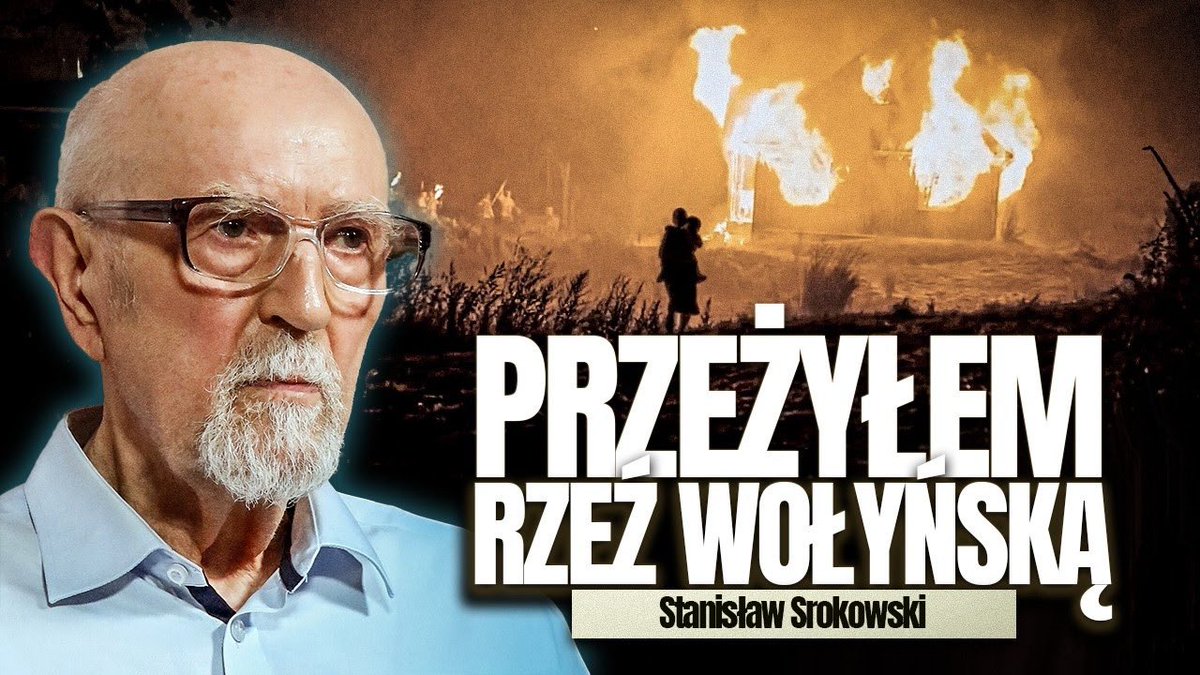 OKonserwa's tweet photo. @KZiemiec rozmawia ze Stanisławem Srokowskim, który jako dziecko widział piekło zgotowane Polakom przez Ukraińców na Wołyniu. Wbrew powszechnej opinii mordy dokonywane na polskiej ludności przez Ukraińców nie zaczęły się w 1943 roku, ale już 17 września 1939 roku, wraz z atakiem sowietów na Polskę. Na podstawie szokujących wspomnień Stanisława Srokowskiego Wojciech Smarzowski nakręcił słynny film "Wołyń".

📺 DZIŚ O 18:00 NA NASZYM YT