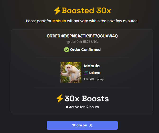 Wrizzy_'s tweet photo. Boosted another 30x

Total boost of 60x on dex rn

This is extremely rare and im very bullish about it

EBEXBEYDxzjFKeQpF67YcGnAm5hxyoAMG12xp64spump https://t.co/cEE6VH9n7p