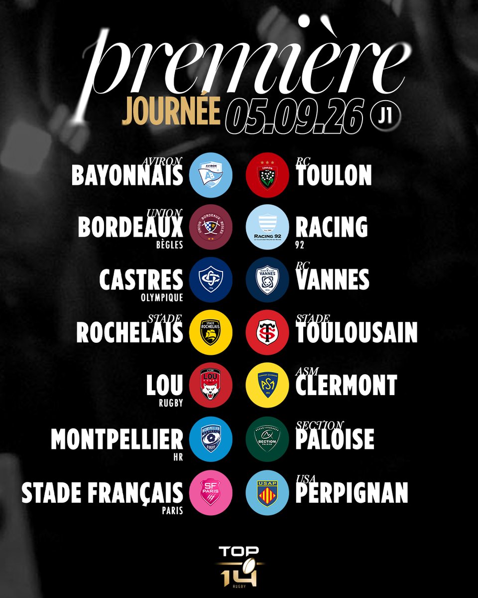 top14rugby's tweet photo. Les journées clés de la prochaine saison du #TOP14 💥 https://t.co/YviLrXup2v
