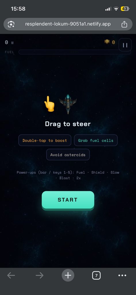 Aduragbemi_24's tweet photo. Class was so boring I borrowed someone’s phone just to record my SEEDFALL run. 😭

First attempt… ran out of fuel at 281m

Second attempt… 740m.

At least I left the class smarter than I entered. 🚀

Been trying a few of the games in the @HCOW_Official ecosystem lately and every one has managed to humble me in a different way. 

Try it out
https://t.co/8bZdgope4H

#HCOW #HASHCOW