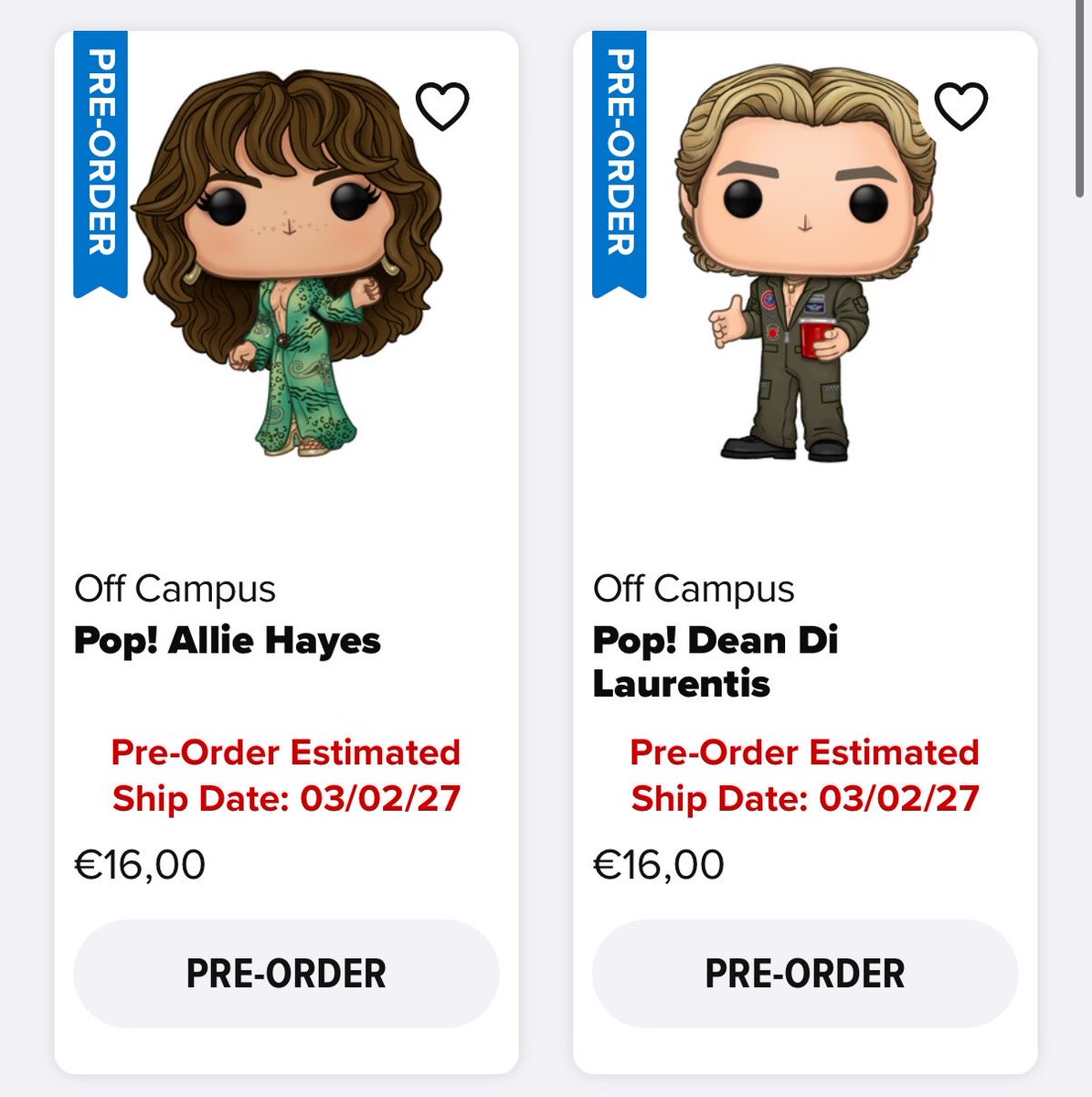 OffCampusFRA's tweet photo. Les figurines funko pop de Hannah, Garrett, Allie et Dean sont maintenant disponibles en pré-commande : https://t.co/VhKUob9ueS https://t.co/6m9QMUXaaG