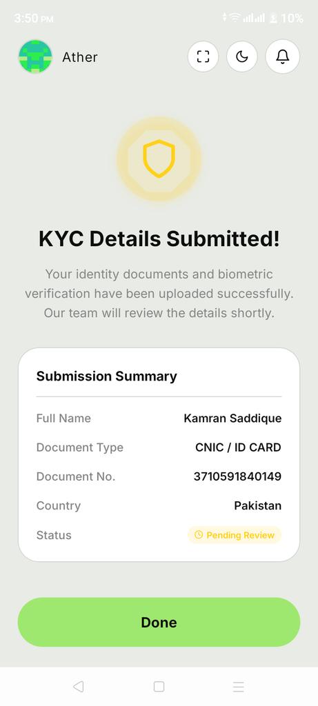 Ksaddique281's tweet photo. @athchain Hello Dear Atherchain Team My Kyc Still Pending please check my Document Complete Approved #Atherchain #KYCUpdate #NodeMiners #CryptoCommunity #Blockchain
#Web3 #Mining #TechUpdate
#StayConnected https://t.co/TMDGyLieUU