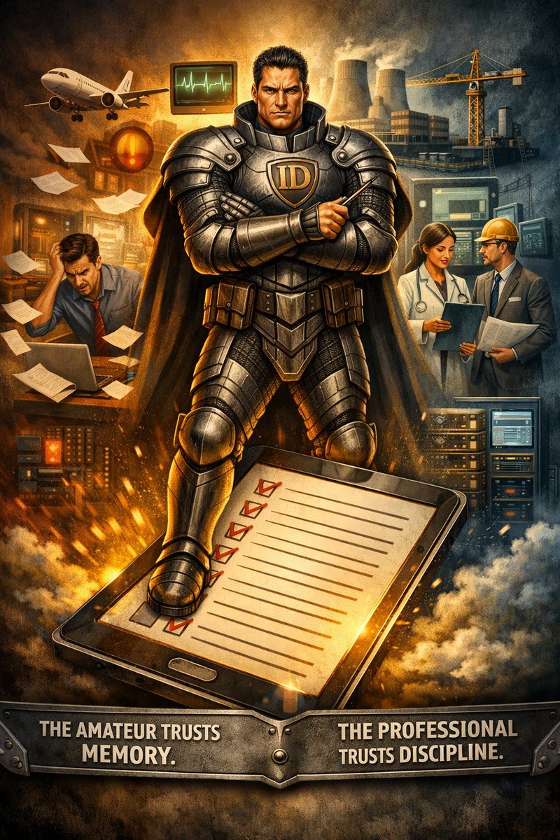 CanriConsulting's tweet photo. The more often a task is performed, the MORE likely it needs a checklist.

Repetition creates complacency.

A forgotten customer.
A missed inspection.
A missed airplane fuelgauge.

The amateur trusts memory.

The professional trusts systems.

#IronDelegator #Business #Leadership https://t.co/a47I4LoPIh