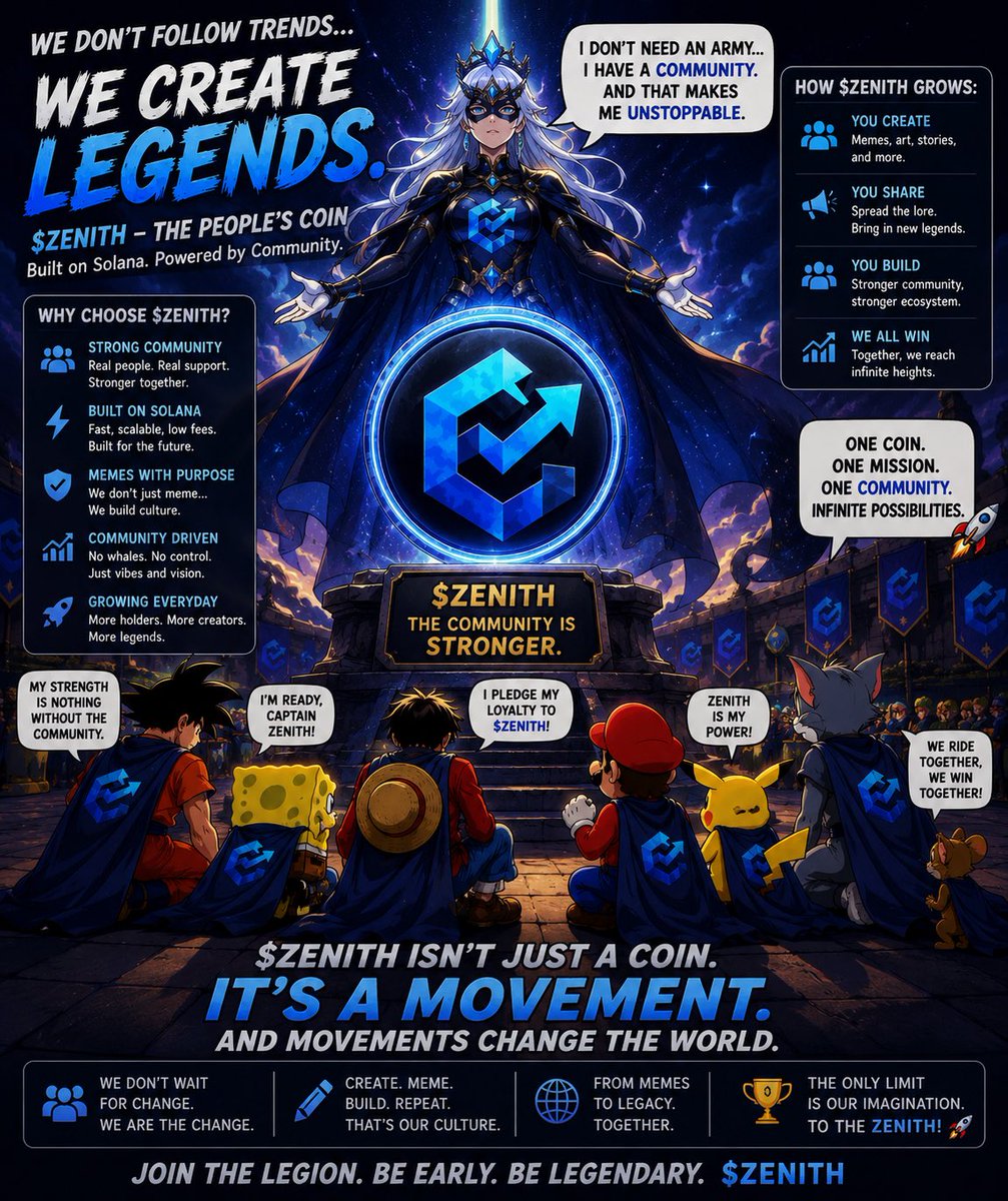 GhostRi18175445's tweet photo. Some people chase trends. We breathe $Zenith.💙
@ZENlTH_Crypto @ZenithAlph @ZENITHSASSY 
#solana #zenith https://t.co/f1Jf1RFu5k