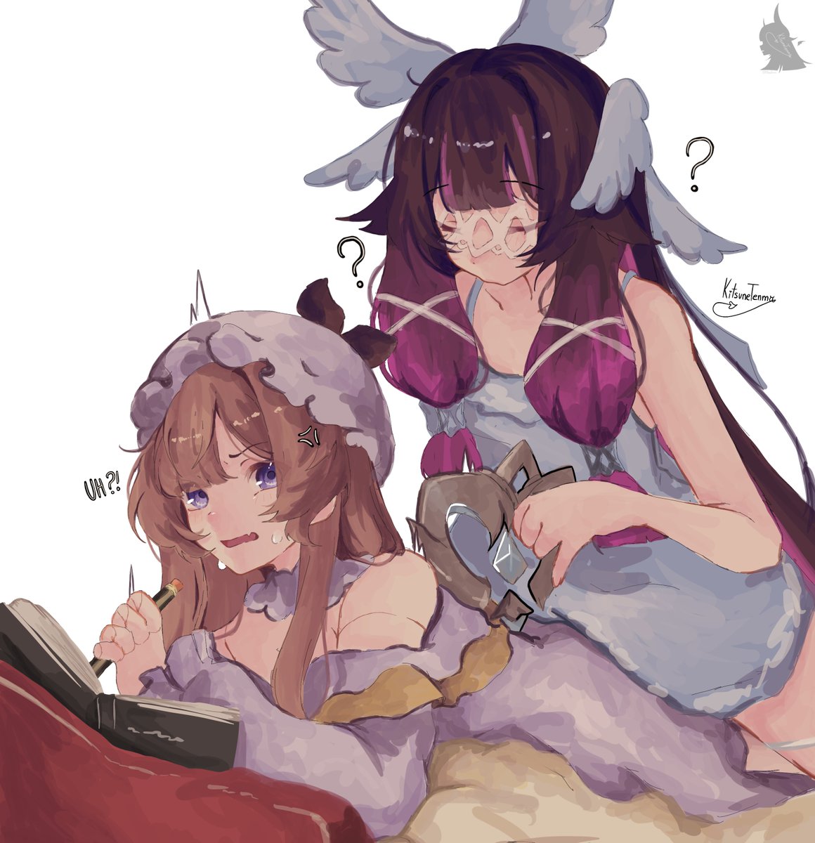 KitsuneTenma's tweet photo. Columbina playing with Sandrone’s key♡  [remake] https://t.co/cFgqvJzqZ2