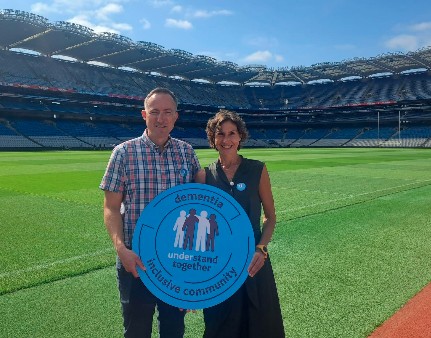 dementia_office's tweet photo. Jarlath Burns GAA president @officialgaa  spoke of his fondness for Sean McCague and the hugely positive impact on his life.  He also spoke of the how the GAA can support people within their local committees to live well with dementia #dementiainclusivecommunities https://t.co/sJWwMUBMHH