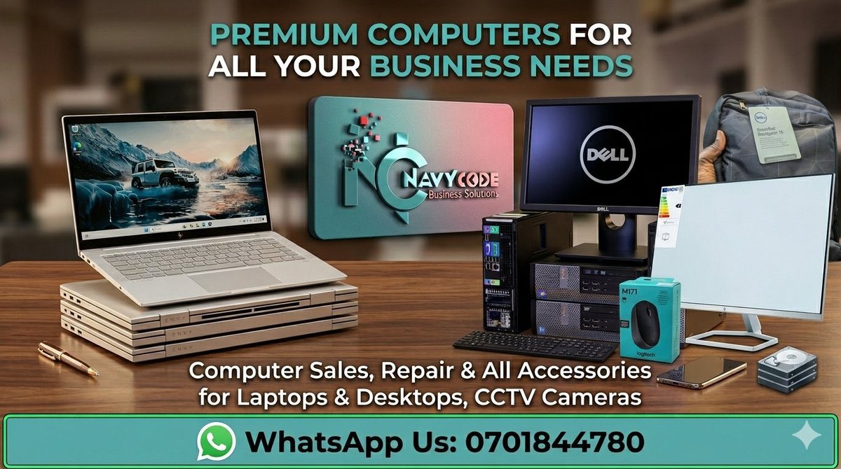 DouglasWalulya's tweet photo. Ready to upgrade your productivity? 
We just got a fresh restock of top-tier laptops, monitors, and essential desk accessories! Whether you need a sleek ultrabook or a powerful workstation, we have exactly what you are looking for. https://t.co/mXFpiXi7m1