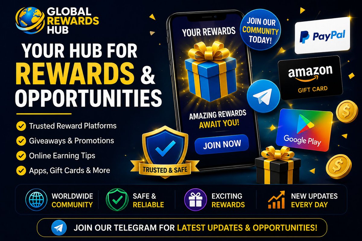 saifullahiu1778's tweet photo. 🌍 Discover trusted reward platforms, digital opportunities, and online earning tips.
We share updates on giveaways, rewards, apps, and useful guides to help you stay informed.
Join our Telegram community for the latest updates: 🔗 https://t.co/nbj5jz0rBu

#Rewards #Giveaway https://t.co/v3mSICnlCK
