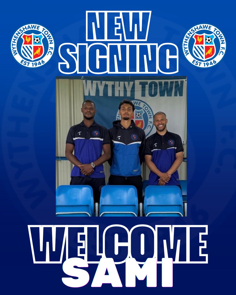 WTFC1946's tweet photo. We would like to announce the signing of Sami Elhassan, a strong competitive fullback who is comfortable with the ball at his feet who can play anywhere across the back line and really impressed us in pre season👌🏻, Welcome to the town Sami 👊🏻💙  #wythenshawe #football #nonleague #manchester #fyp