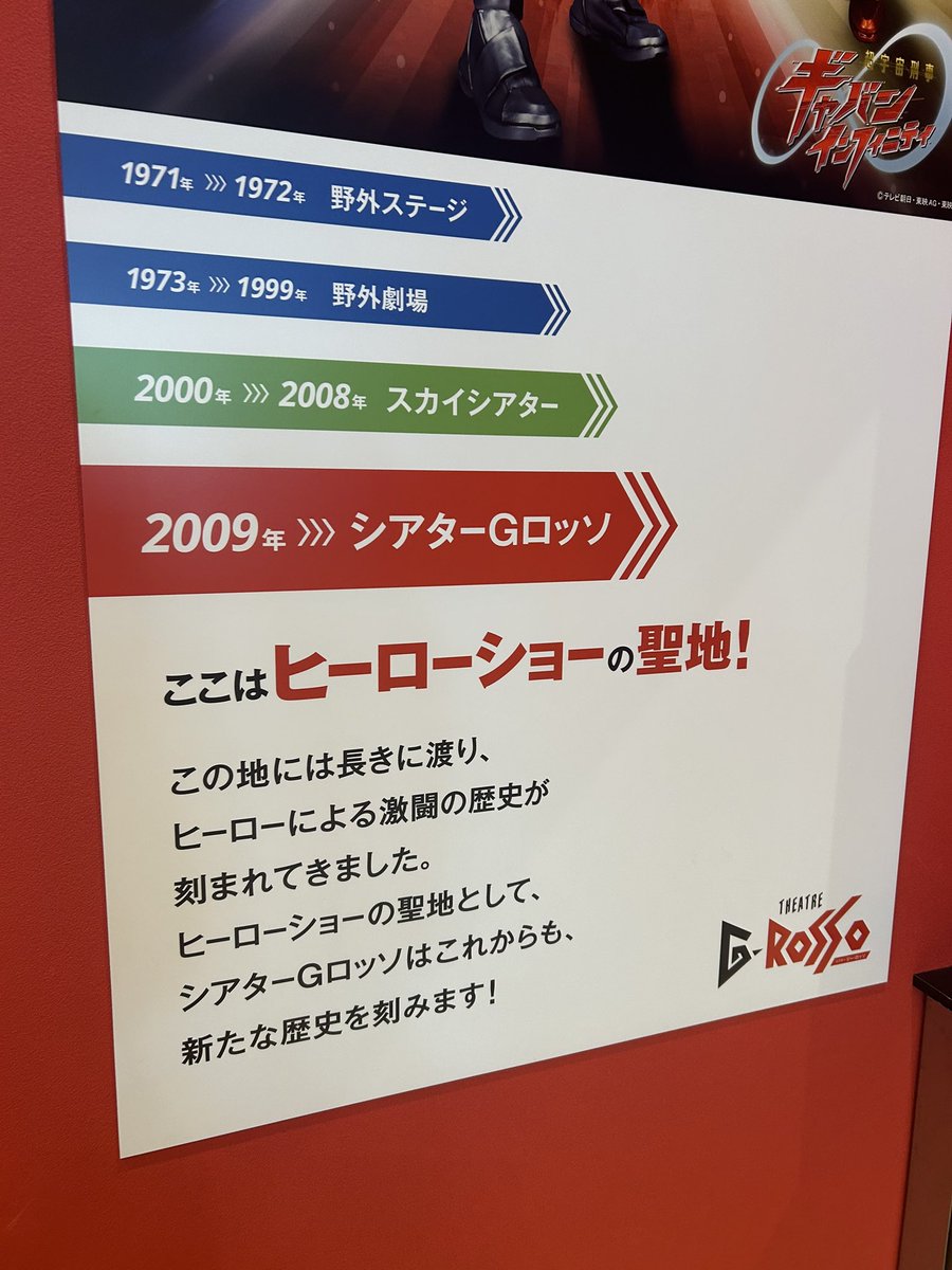 5NHDcwJSuKHxahH's tweet photo. Gロッソにこんな展示あって、改めてこのヒーローショーの聖地で、ひとつの到達点として目標にしてた奪還編をやれたことが本当に嬉しいなぁと
エリステ、大きくなったね https://t.co/LgGfwgdMo1