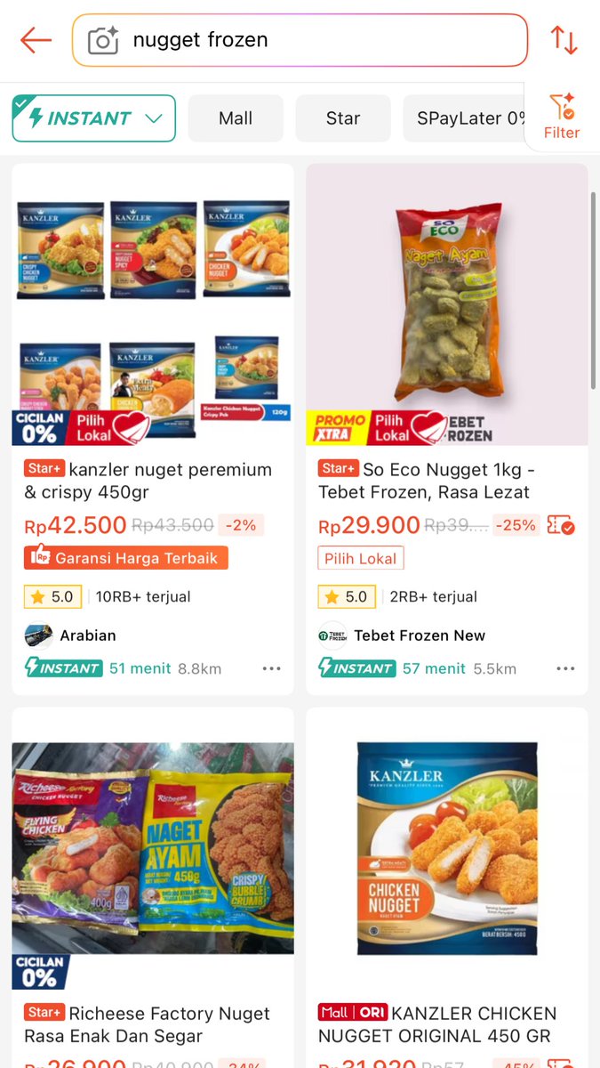 suarareez's tweet photo. Gue suka banget nugget pokoknya kalo makan harus ada, kalo habis langsung cepet CO di shopee belanja Instant pasti cepet sampai🤩👍🏻 #ShopeeBelanjaInstant1Jam https://t.co/DVdJyOSLBu