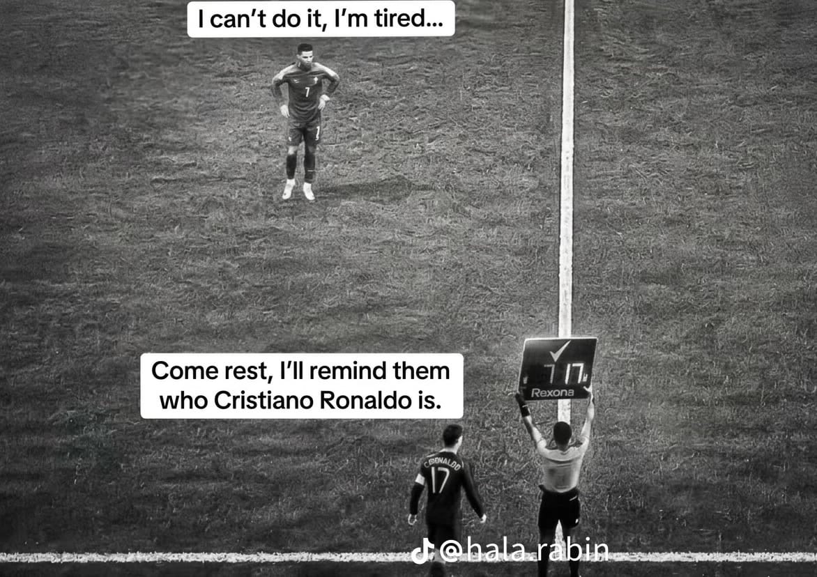 Basantttt1's tweet photo. You watch football once every four years. We watched Cristiano deliver for club and country for almost 20 years. There's a reason he's called one of the greatest ever—consistency over decades beats hot takes from casual viewers. #CristianoRonaldo
#Legend #GOAT https://t.co/MYn1aBcMgj