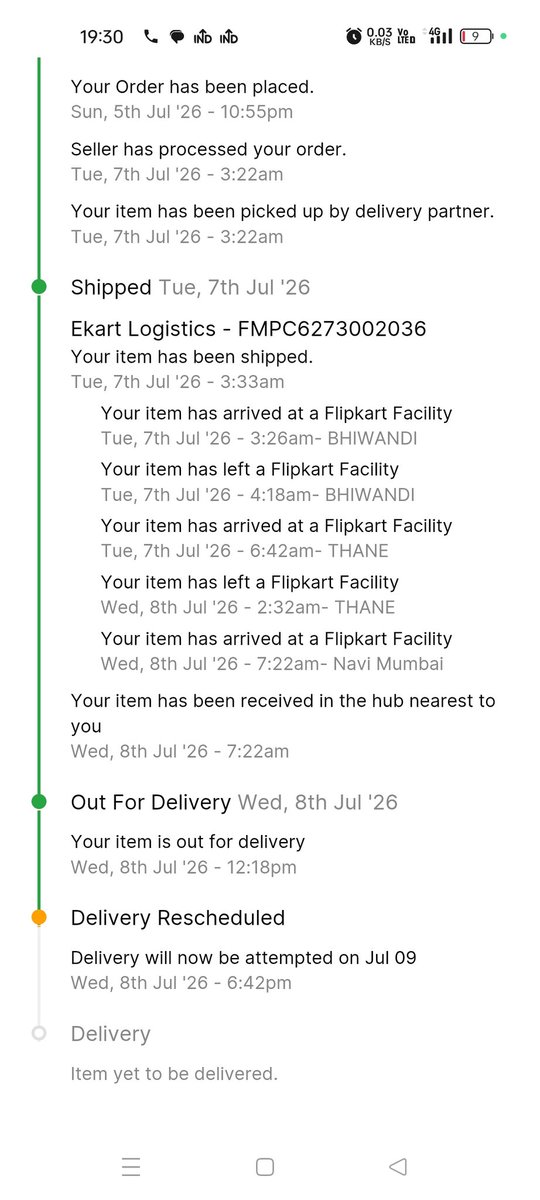 MnnitRavi's tweet photo. @flipkartsupport @jagograhakjago @_Kalyan_K Rubbish and Shameless operations of Ekart at Ulwe Navi Mumbai everyday delivery person reschedules parcel and on speaking to him he argues and says u can cancel if u wish...Even Regional Head Mrinal is helpless to deal with this matter https://t.co/igSWnMi82l
