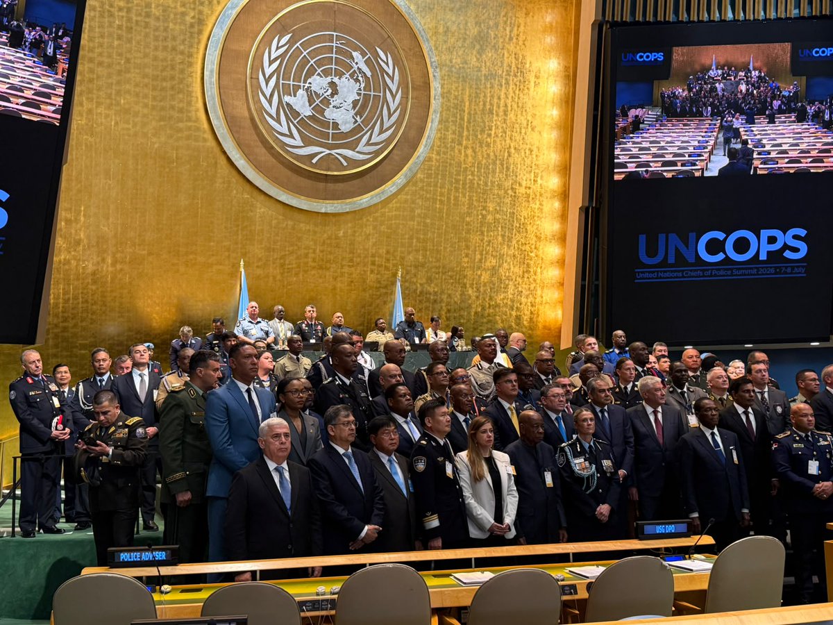 AzmissionUN's tweet photo. The Delegation of the Republic of Azerbaijan, led by Mr. Ismat Aliyev, Deputy Minister of Internal Affairs, participated in the Fifth United Nations Chiefs of Police Summit (#UNCOPSV) at UN Headquarters.

On the margins of the Summit, the Deputy Minister held bilateral meetings with counterparts and participated in a number of side events.

As the principal global forum for senior police leadership, #UNCOPSV advances dialogue and cooperation to address transnational security challenges and strengthen partnerships between national police services and United Nations policing.