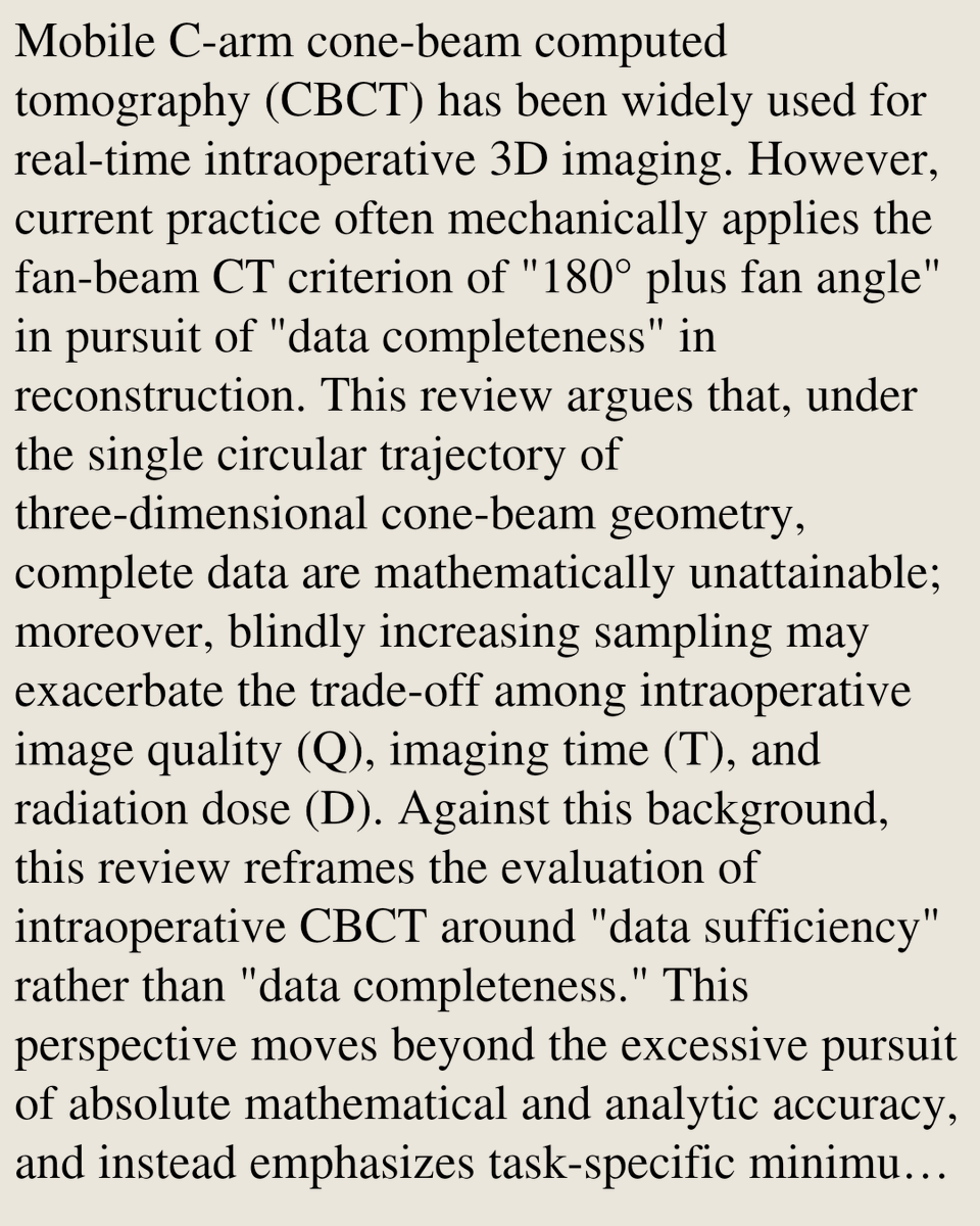 CIGX's tweet photo. From Data Completeness to Data Sufficiency: A Task-Driven Imaging Framework for Intraoperative CBCT under Quality-Time-Dose Trade-offs

Yi Jia, Rongjun Ge, Yang Chen, Yan Xi, Wenjun Xia
https://t.co/JsIngFKT8G [𝚎𝚎𝚜𝚜.𝙸𝚅 𝚌𝚜.𝙲𝚅 𝚙𝚑𝚢𝚜𝚒𝚌𝚜.𝚖𝚎𝚍-𝚙𝚑] https://t.co/Y5PkDokBm3