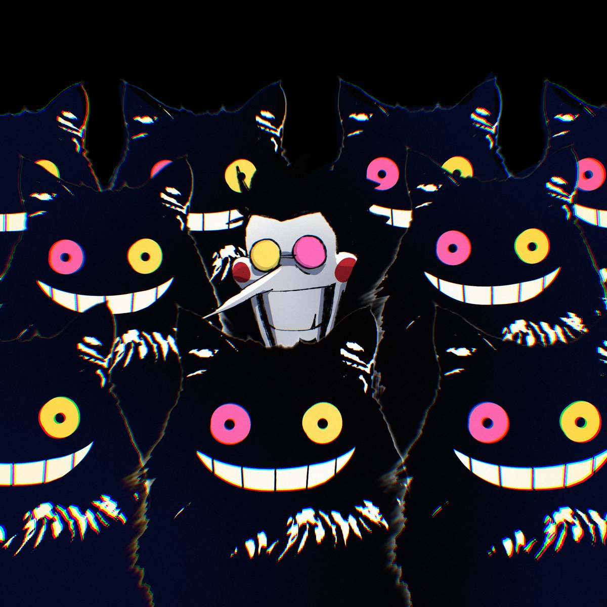greebzell's tweet photo. "some people would do anything to get away from them, even change their appearance, or go into hiding..."

#deltarune #spamton https://t.co/gTbuRc9JuI