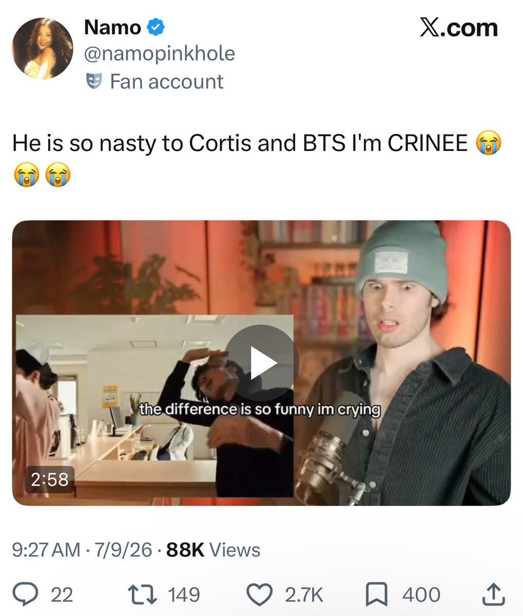 gol3naotc's tweet photo. Blinktards are so bored even if their faves are feeding them new face &amp; new festival every week they’re watching random streamers?ytbers? react to bts 😭 https://t.co/z1MJyKGf1X
