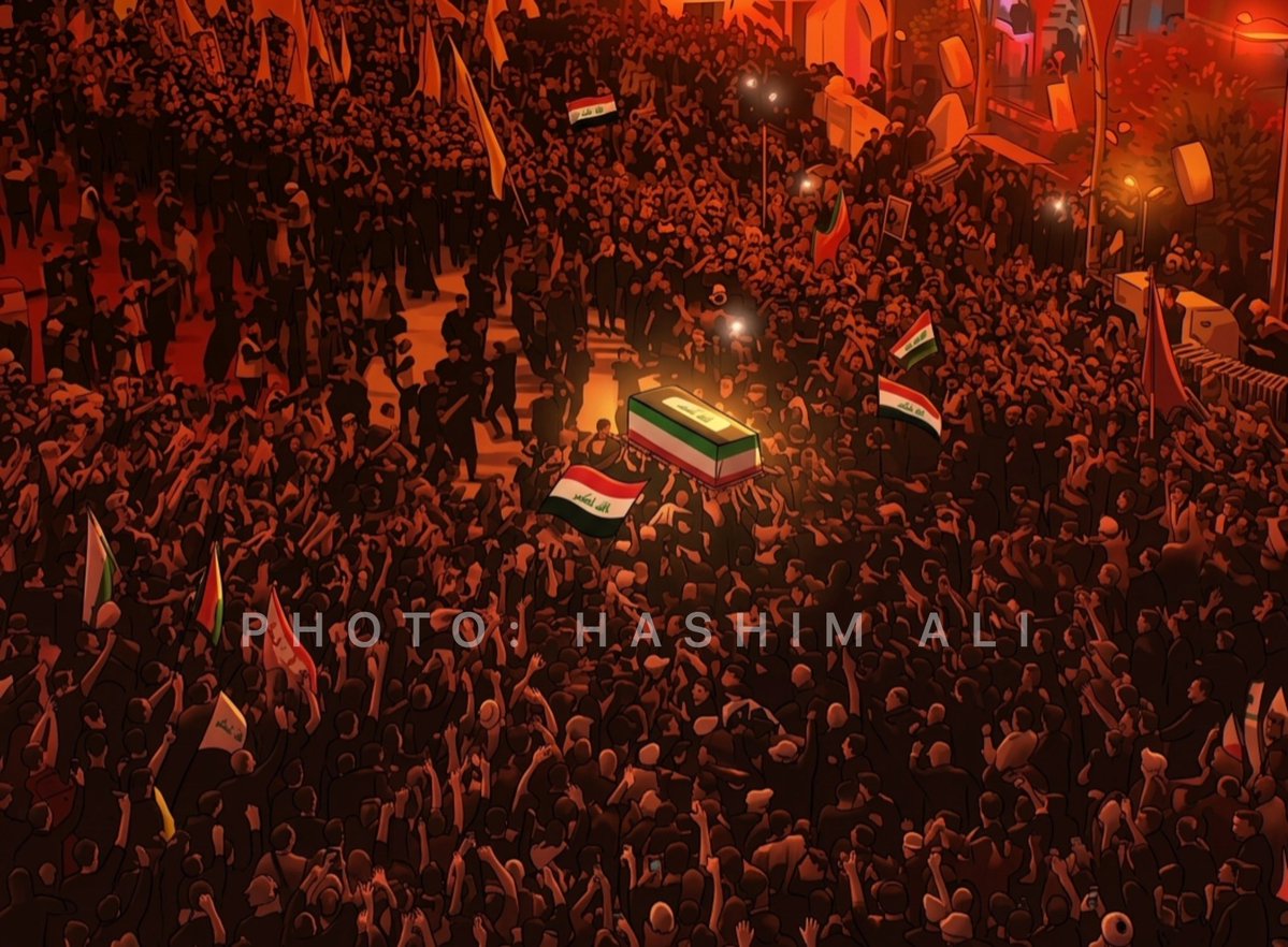 HM___Ali's tweet photo. #الحدث_الاكثر_تداولاً_حول_العالم_الان 
• عاش بطلاً صامداً على النهج، ناصراً للجميع 
• مضى ىىّىـهىِداً على نهج وطريق جده الحسين
• مشاهد ىَـىّىىـييعٍ مهيبة تخطت حدود الجغرافيا.
• كان يحب العراقيين كثيراً ويدعو لهم

أما آن الأوان للتبصّر ونبدْ العزة بالإىّم؟
#رجل_القرن https://t.co/b7P9dJ5eP7