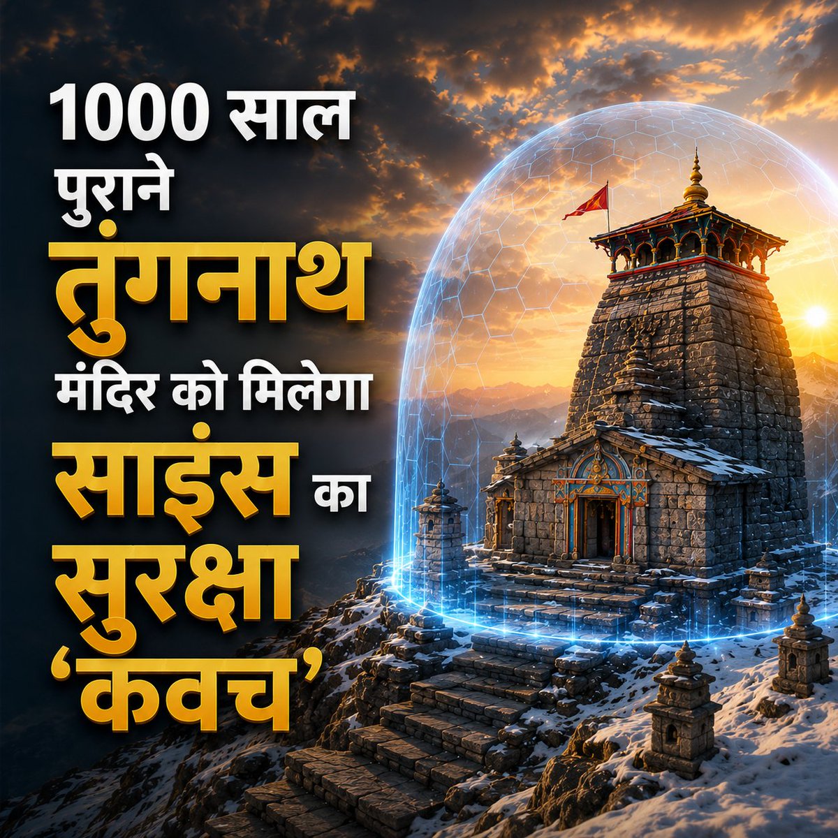 PrernaMedia's tweet photo. 1000 साल पुराने तुंगनाथ मंदिर को मिलेगा साइंस का सुरक्षा 'कवच'
#Uttarakhand #TungnathTemple #Tungnath #PanchKedar #LordShiva #Rudraprayag #Devbhoomi #CBRI #CSIR #HeritageConservation #TempleRestoration #AncientTemple
अधिक जानकारी प्राप्त करने के लिए पढ़िए 👇👇 https://t.co/1we4XzyFlL