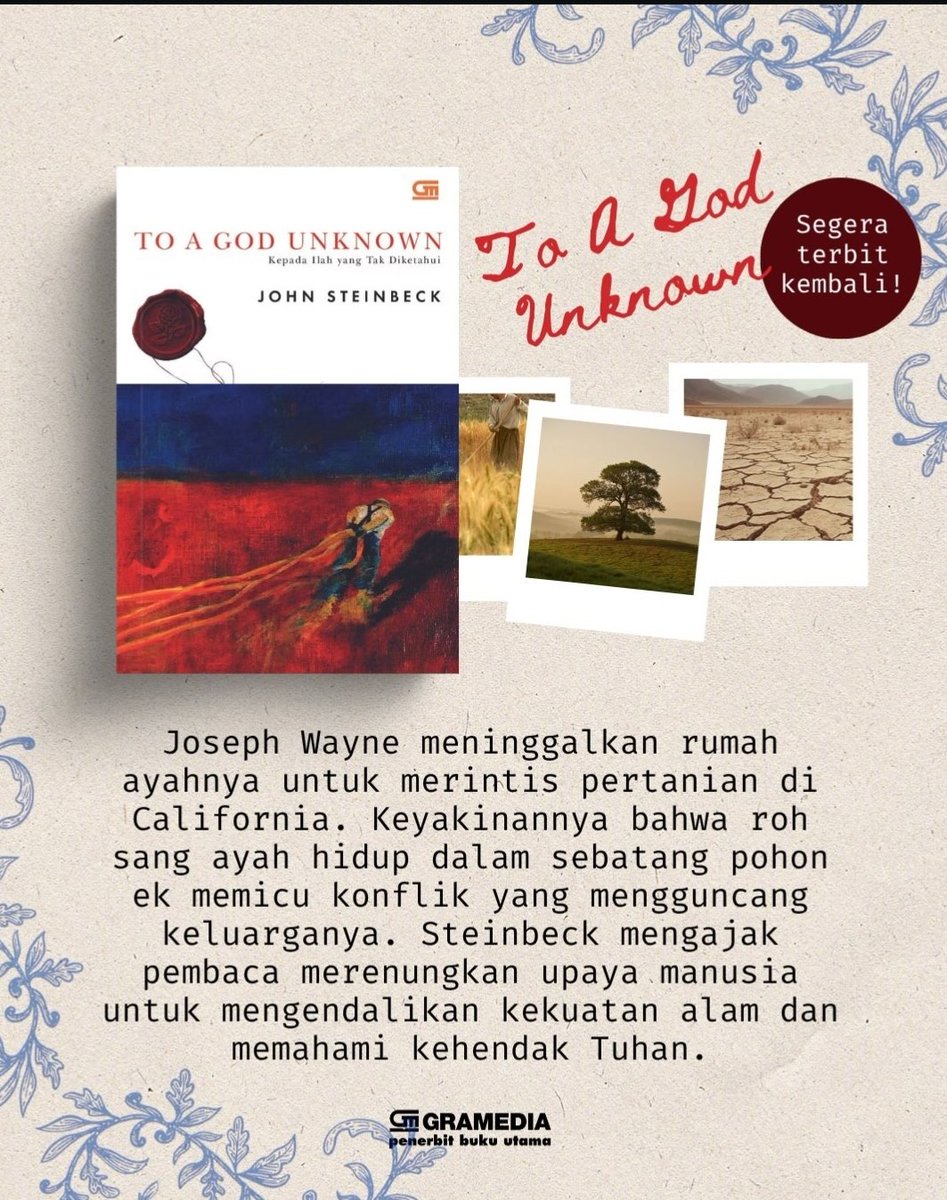 trancenote's tweet photo. Terjemahan East of Eden dan To a God Unknown karya John Steinbeck akan dicetak ulang, gais~ https://t.co/i2NjAEgVhZ