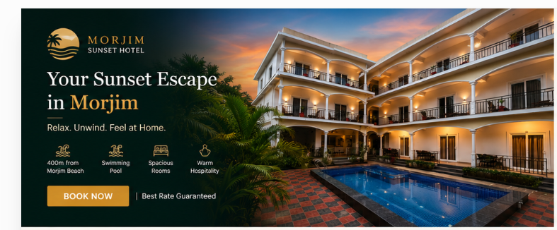 morjim_sunset's tweet photo. Book on Makemytrip your stay at Morjim Sunset Hotel - Goa offering premium AC Rooms and Apartments wiith Kitchen  https://t.co/o5y84UMVIW https://t.co/Xp5RnfS9Co