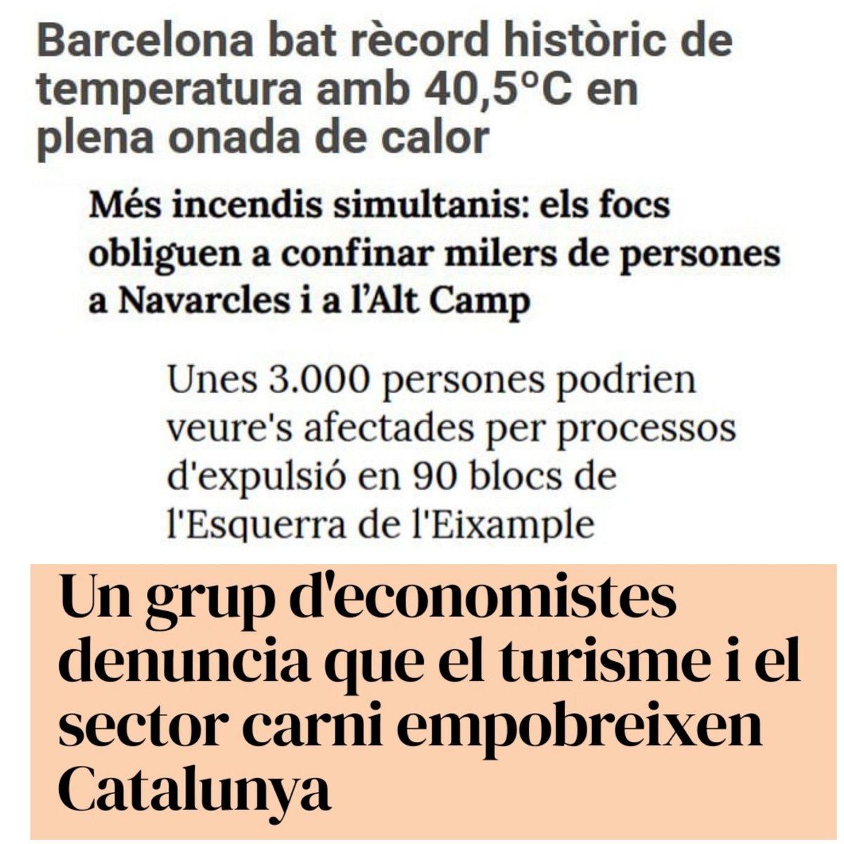 zeroportbcn's tweet photo. Ahir el Sr. Illa va ratificar l'ampliació de aeroport perquè "lluitar contra el canvi climàtic i adaptar-nos a les conseqüències no va en contra de la prosperitat a CAT".🤦🏻‍♂️
Quina prosperitat? La de la patronal/grans capitals especuladors!💰
Sortim al carrer el 20S!
#IllaDimissió https://t.co/3r24HLZlrb