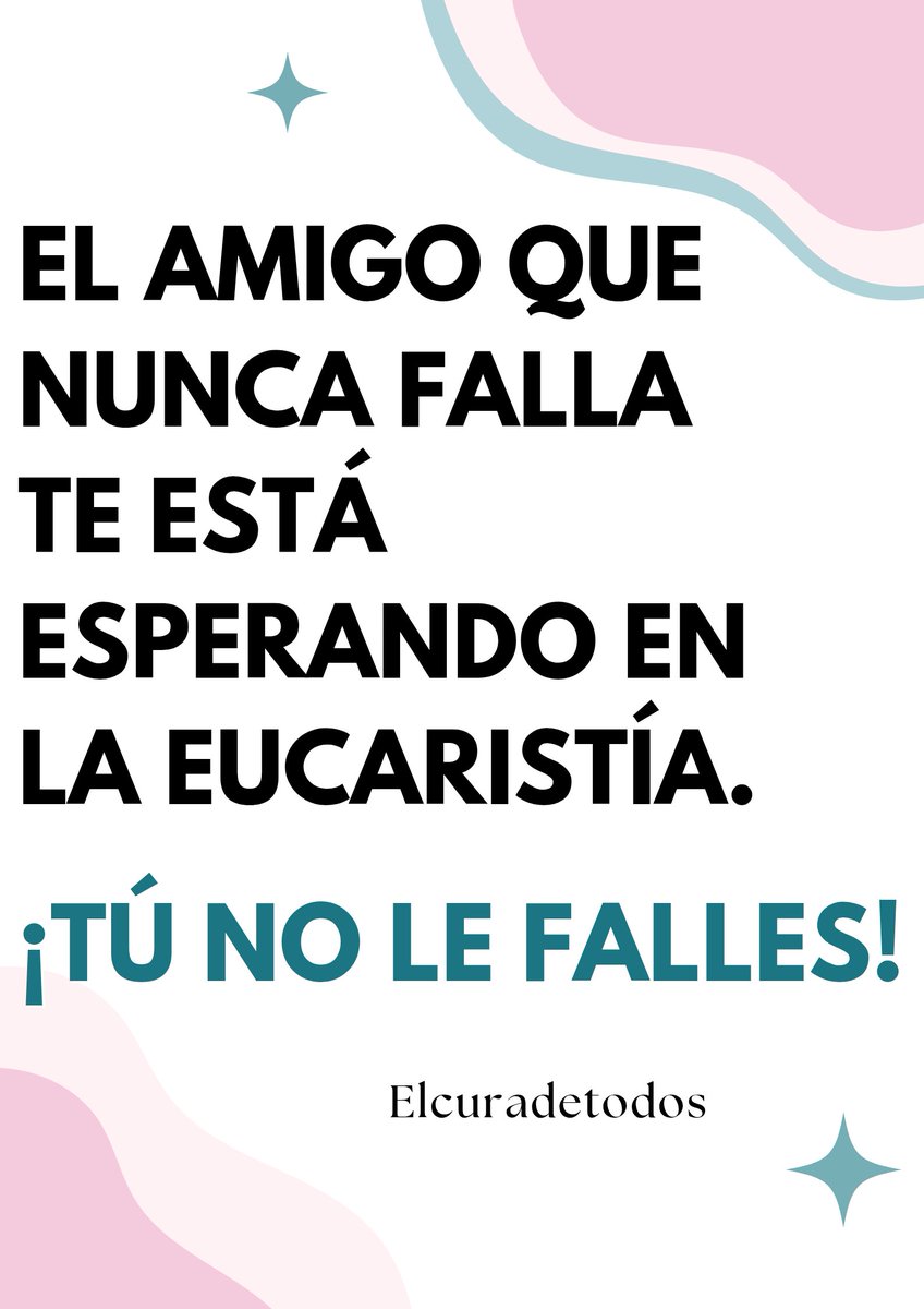 elcuradetodos's tweet photo. Sabemos que Jesús es el mejor amigo y por eso mismo deberíamos tratarlo como se merece.
Amor con amor se paga.
#Jesucristo #SeHizoPan #QueDiosTanBueno https://t.co/SNMSTM7zvU