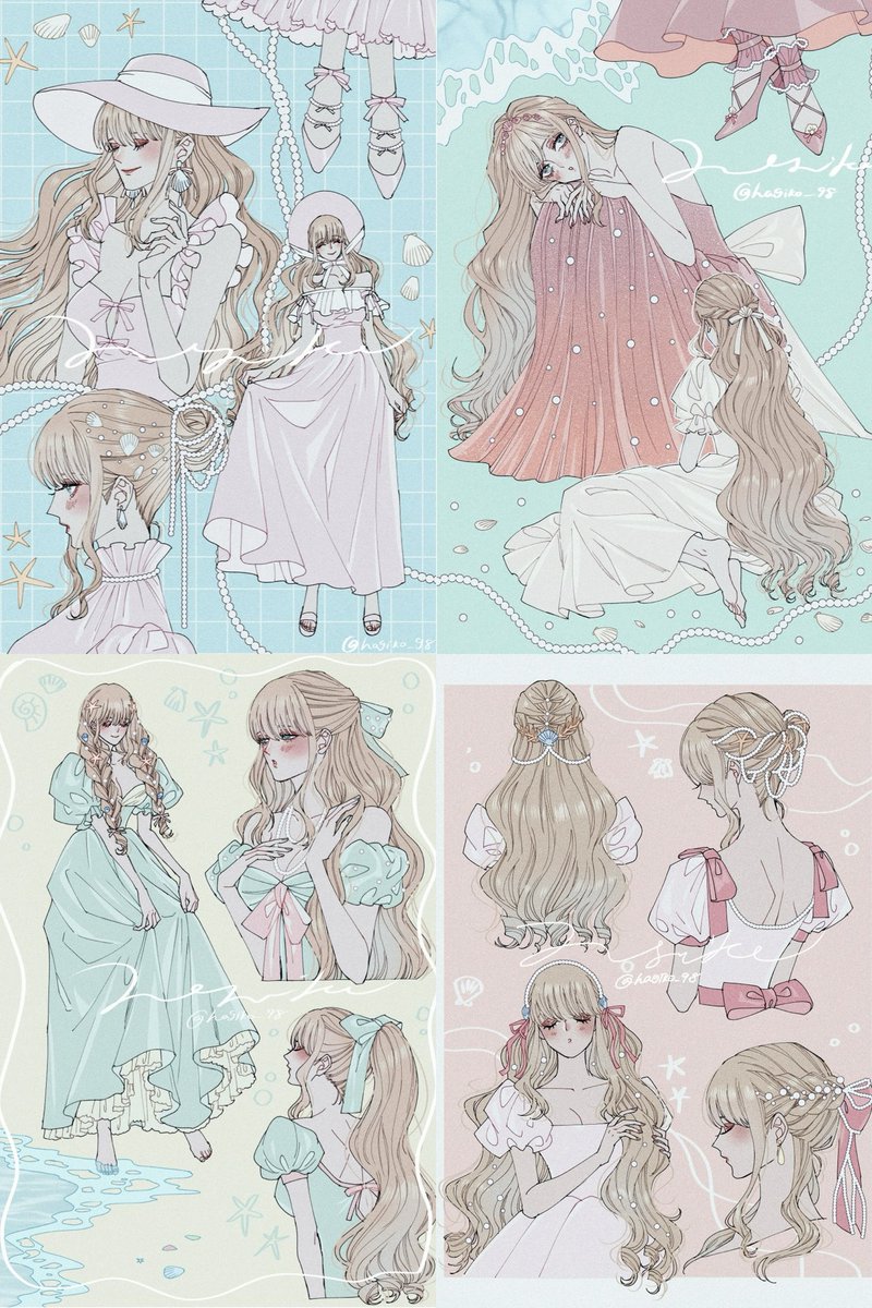 hagiko_98's tweet photo. 最近描いてた海シリーズ並べると良い🫧🐚🪸 https://t.co/9ToawkCdLl