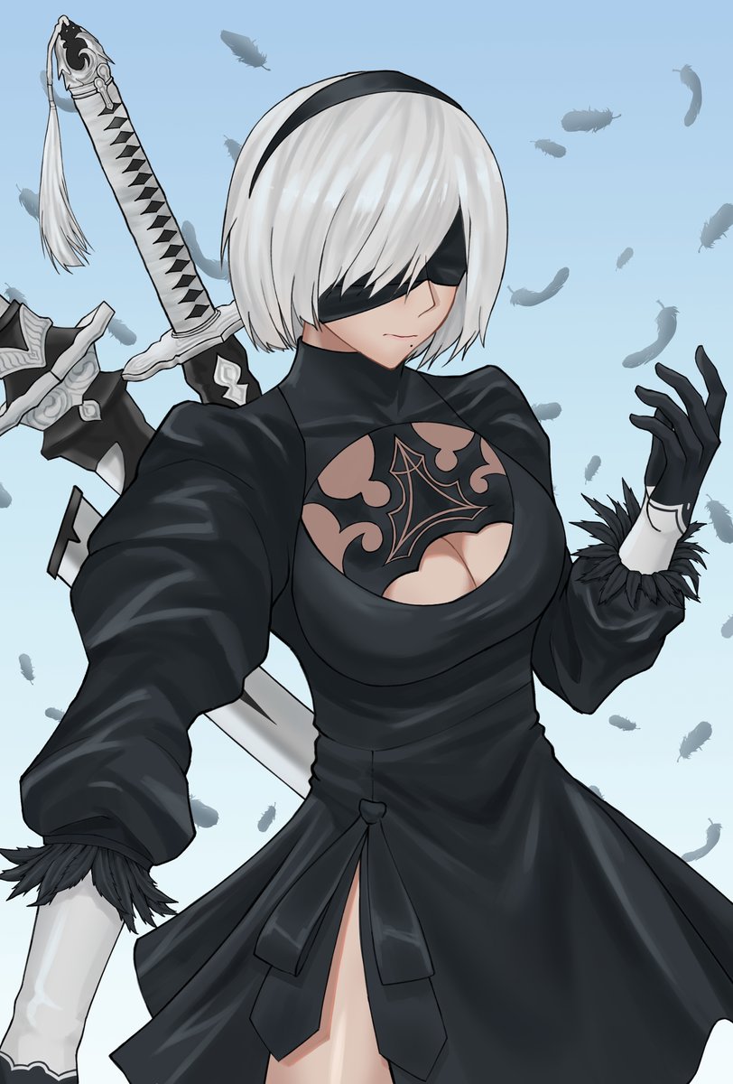 kichuvu's tweet photo. 2b◼️◻️🟦
#NierAutomata #2b #ニーアオートマタ https://t.co/2oewifJg7n