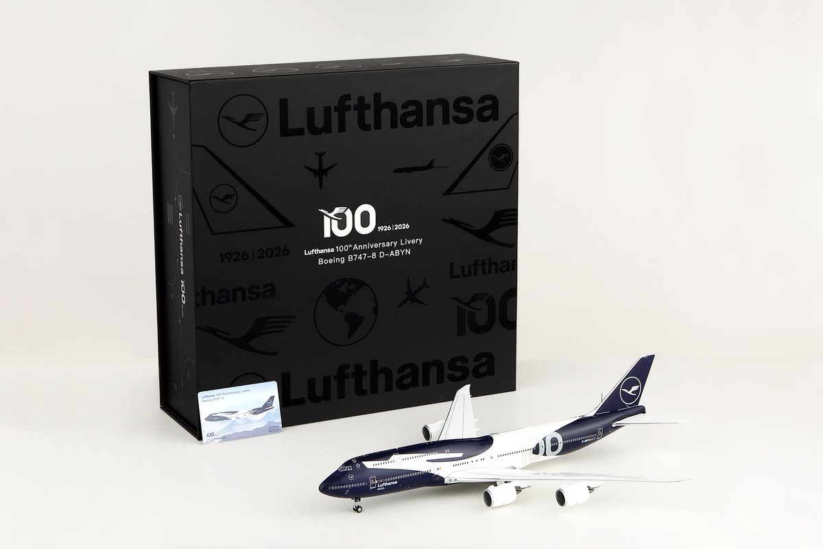 再入荷》 SQwings ルフトハンザ 747-8 D-ABYN 100周年記念塗装 1/200