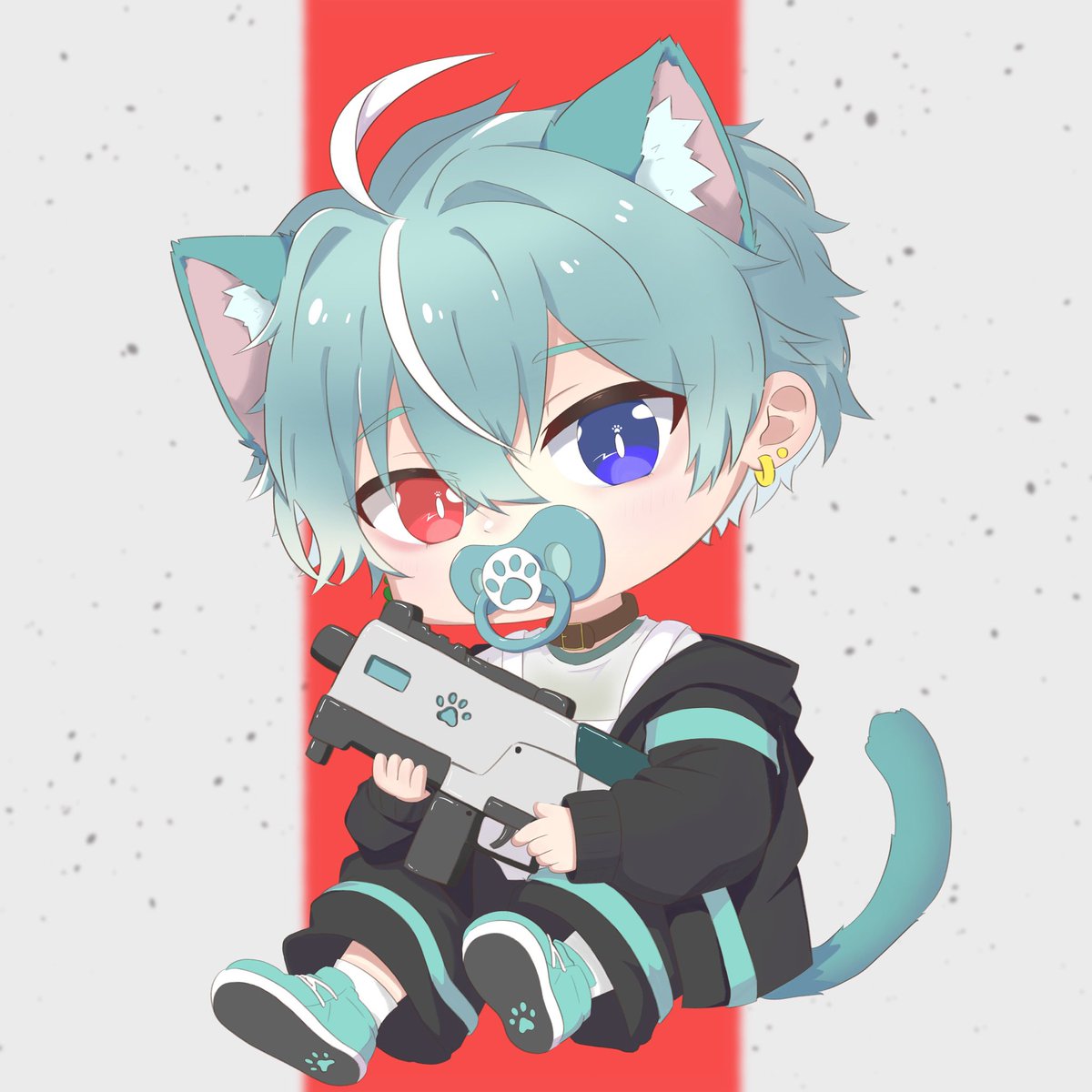 YoutubeFuuta's tweet photo. #イラスト #vtuber 
とあるゲーム用のイラストできたど‼️

描くのにすごい時間かかっちゃった💦
銃描くの難しすぎた…

▼ Futa Ch.猫暮ふーた
https://t.co/9k8MzJjhnT https://t.co/la37vcCP7v