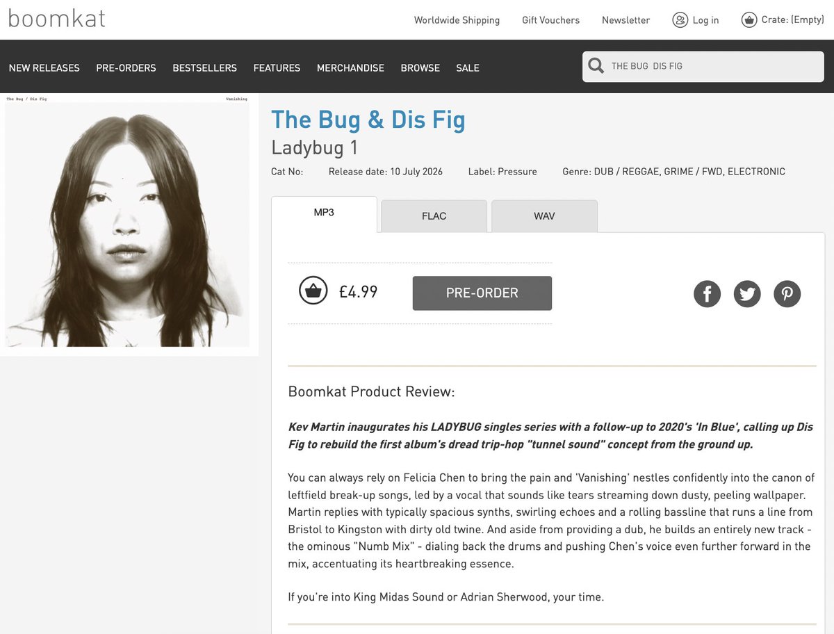 thebugzoo's tweet photo. "If you're into King Midas Sound or Adrian Sherwood, your time...."

Large thx to @boomkatonline  for spreading the word..re The Bug / @dis_fig  - Ladybug 1

Much appreciated...

https://t.co/1N1iHrTsbR https://t.co/QaD03DS00c