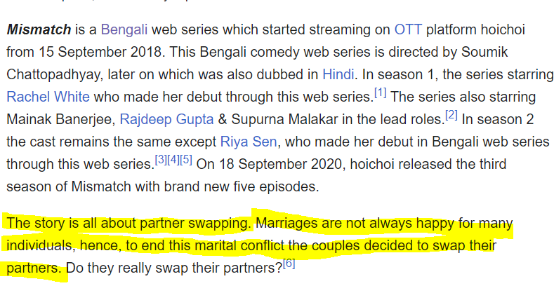 JagrotoBagh's tweet photo. Cuckoldry is so normalized in West Bengal hindu society they even made a very popular web series about it. https://t.co/5yVOoRE3vV