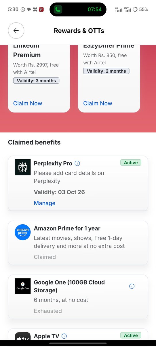 ayushupa's tweet photo. @airtelindia not able to claim thanks benefit despite upgrading to 1199 plan+GST especially @amazonprime
Kindly check and help me to reclaim it https://t.co/uvbJUnQqjS
