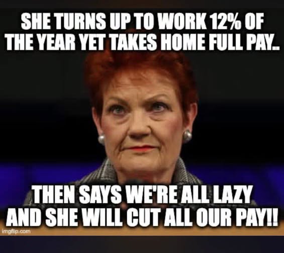KimPettit37997's tweet photo. @PaulineHansonOz And you have happily given the #LNPCorruption party your vote for the policies that caused the most harm and have consistently vote against anything to fix them 30 years of you &amp; nothing decent to show for it #PaulineTheGrifter #FireTheFryer https://t.co/WZBuwHDRX4
