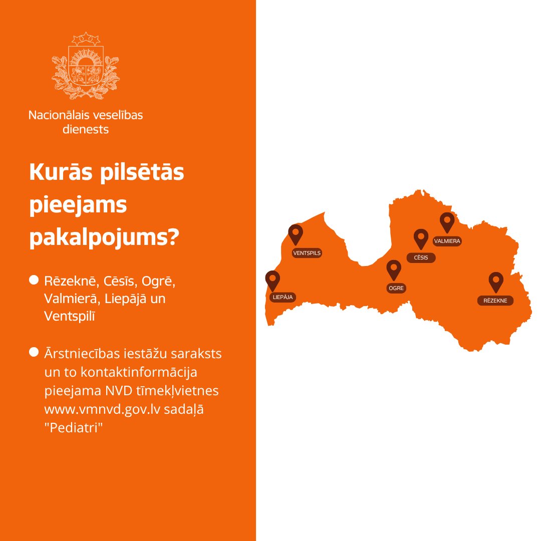 VMNVD's tweet photo. 🏥 Ja bērnam nepieciešama palīdzība akūtas saslimšanas gadījumā vai pieredzējuša pediatra konsultācija, dodies uz tuvāko pediatru kabinetu.
Vairāk informācijas ➡️ https://t.co/jews60aIAm https://t.co/eKBe2LSVOf