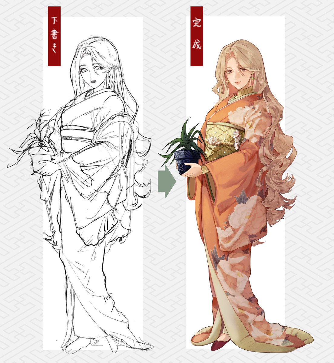 suichonichi's tweet photo. 完成する前と後 #イラスト #oc https://t.co/Kmc0T0Na9v