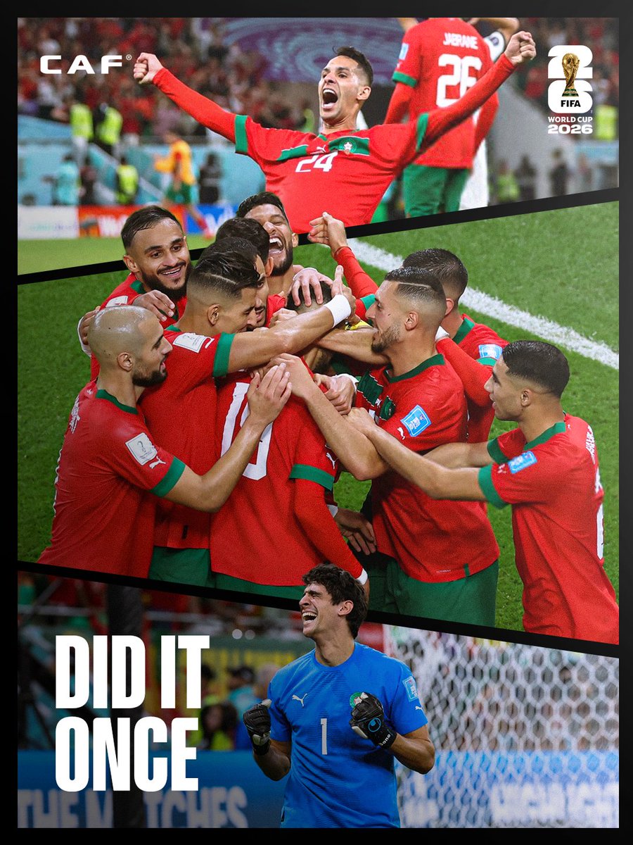 CAF_Online's tweet photo. History remembers those who dare to repeat greatness. 🇲🇦❤️‍🔥

#FIFAWorldCup https://t.co/Ti0yBtKVZb