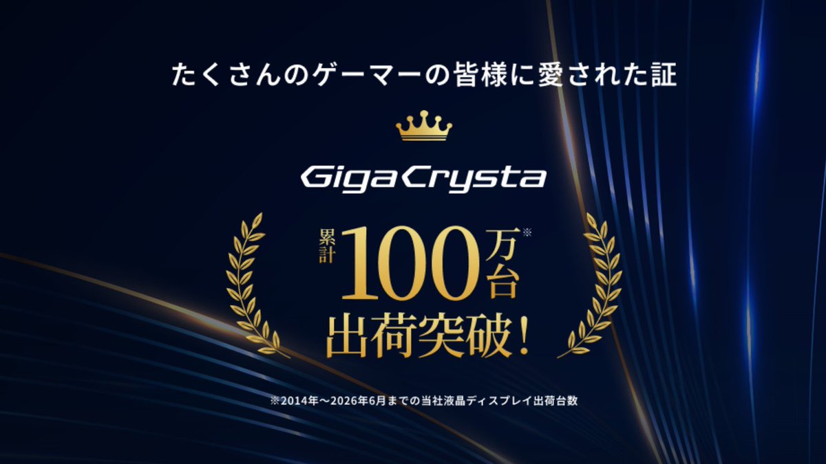 junjunmjgirly's tweet photo. ちょっとすみません突然なんですけどギガクリスタの累計出荷台数が100万台を超えたそうなのでこのあと21時からおめでとう配信をしたいと思います！！！

俺完全に最高のタイミングでスポンサードしていただけてヤバいですやん！！！

今買ったらお得なキャンペーンのお話もあるのでぜひこの機文字数 https://t.co/78qgu9cq77
