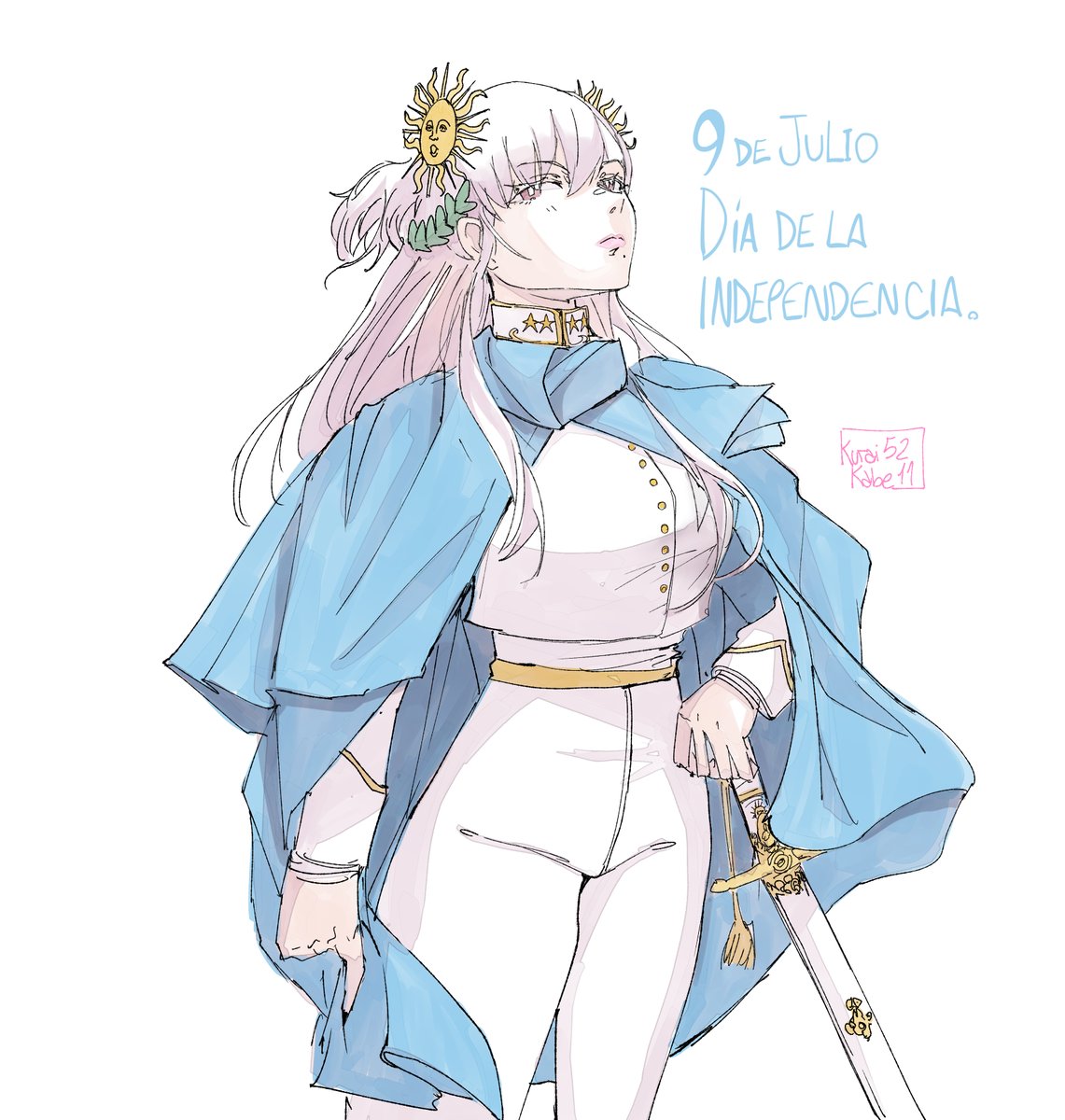 kuraikabe5211's tweet photo. アルゼンチン代表、「アルゼンチン様」。7月9日 - 独立記念日。

モデル：アルゼンチン様
#漫画 #アート #落書き #アルゼンチン https://t.co/i88ifhf2Gs