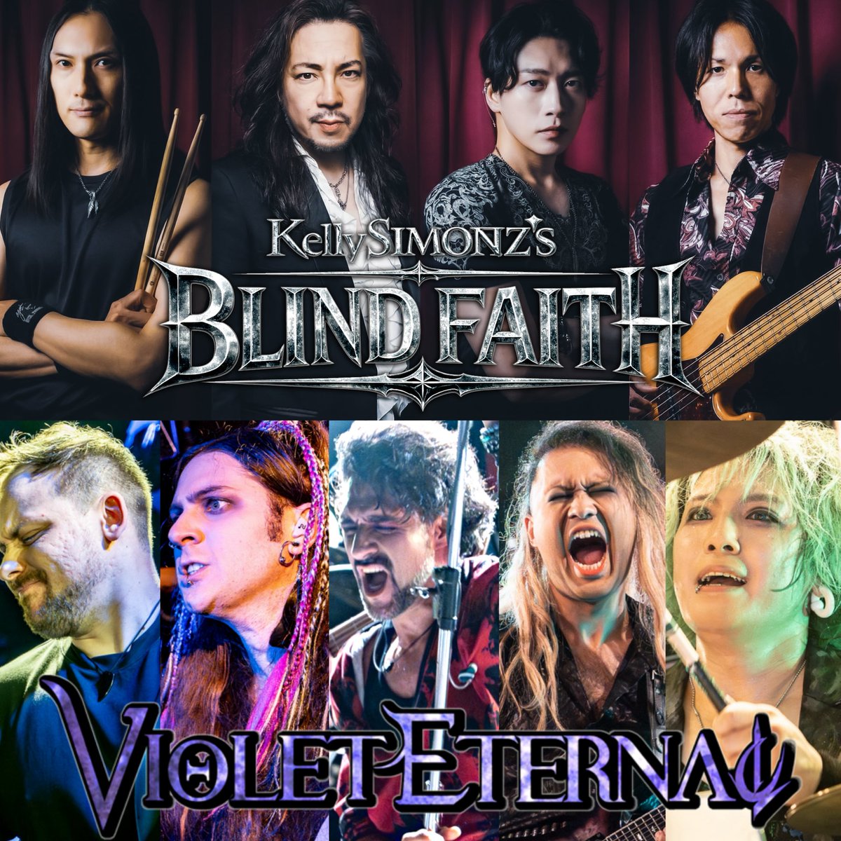 JiensOFFICIAL's tweet photo. 10/7（水）心斎橋SHOVEL。

ケリーさんの地元・関西で、
Kelly SIMONZ'S BLIND FAITH × VIOLET ETERNALのツーマンが決定しました。

イタリアからメンバーを連れて、
ガチンコでやり合います。

最高の夜にします、待っててください。

📸 : @CN9STAFF https://t.co/er6JOqdn5I