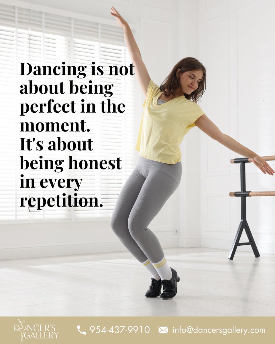 DancersGallery's tweet photo. Dancing is not about being perfect in the moment. It's about being honest in every repetition.
#quoteoftheday #dancestudiomiami #danceclasses #dancelover #dancelove #dancegoals #dancelife #lovefordance #danceclasses #coopercitydancestudio #dg #dancestudiocoopercity https://t.co/5VLew2QTlE